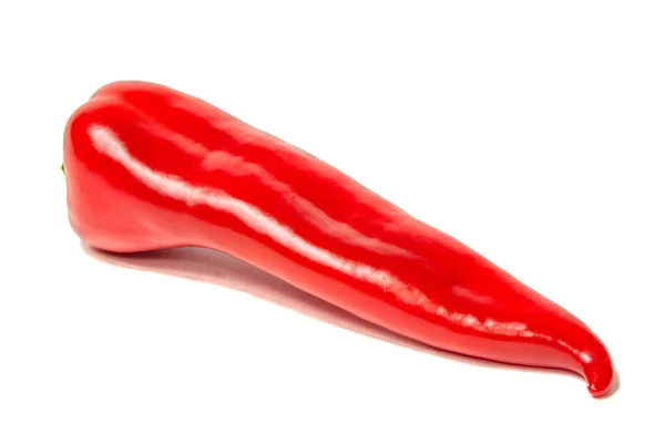 Roter Pfeffer Isoliert Auf Weißem Hintergrund — Stockfoto