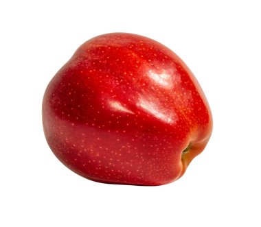 Kırmızı elma beyaz arkaplanda izole edilmiş.