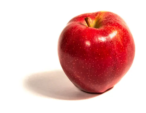 Kırmızı Elma Beyaz Arkaplanda Izole Edilmiş — Stok fotoğraf