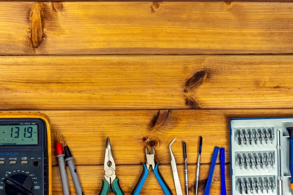 Gereedschap Voor Het Repareren Van Telefoons Tablets Elektronische Apparatuur Met — Stockfoto