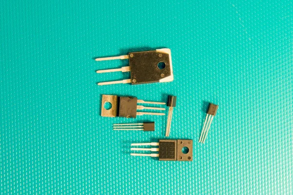 Top View Electronic Component Transistor — Stock Photo, Image