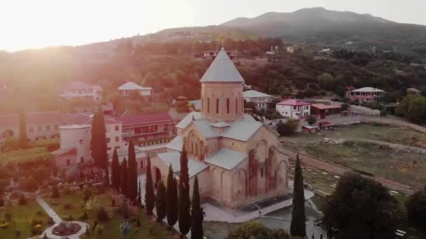 Cattedrale Svetitskhoveli Una Cattedrale Ortodossa Situata Nella Città Storica Mtskheta — Video Stock