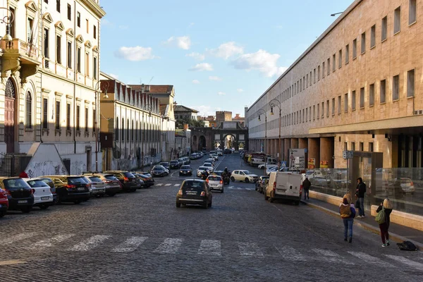 Řím Itálie Ledna 2019 Ulice Oblasti Nádraží Termini Římě Itálie — Stock fotografie