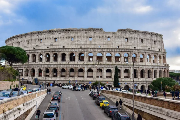 Řím Itálie Ledna 2019 Koloseum Jednou Hlavních Atrakcí Říma — Stock fotografie
