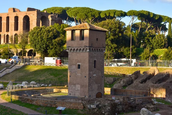 Roma Itália Janeiro 2019 Circo Máximo Estádio Romano Antigo Colina — Fotografia de Stock