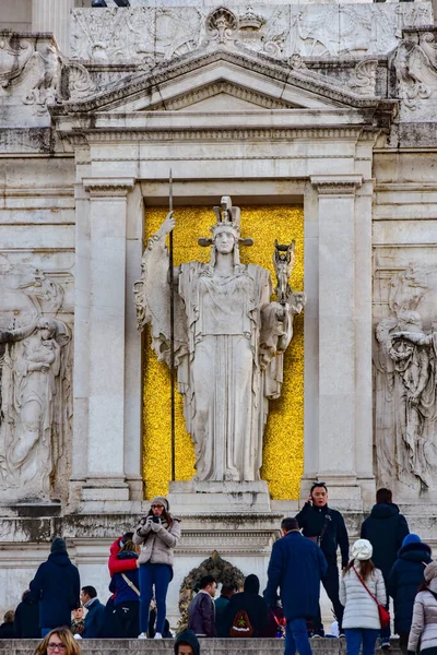 Řím Itálie Ledna 2019 Památník Vittoria Emanuela Neboli Oltář Vlasti — Stock fotografie