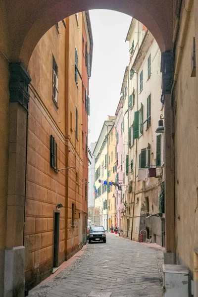 Smalle Steegjes Van Het Historische Centrum Van Savona Ligurië Italië — Stockfoto