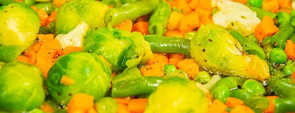 Mistura Verduras Frescas Sãs Close Panela Comida Vegan — Fotografia de Stock