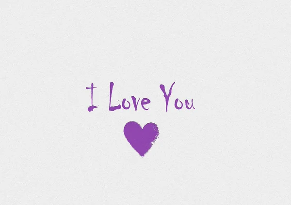 Tulisan "Aku mencintaimu" " — Stok Foto