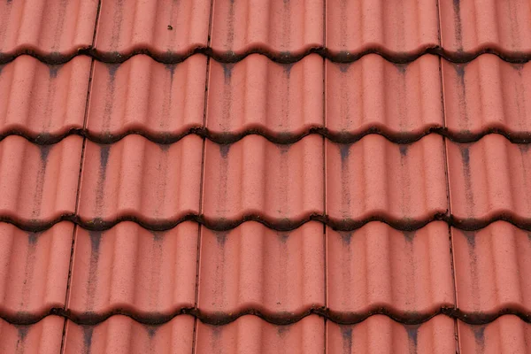 Textured Background Closeup Red Tiles Roof — Stock Photo, Image