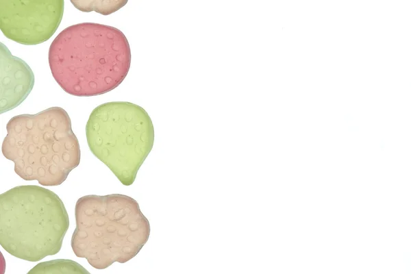Renkli pastel jöle çeşitlerinin makro fotoğrafçılığı