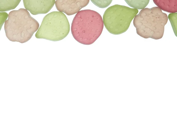 Renkli pastel jöle çeşitlerinin makro fotoğrafçılığı
