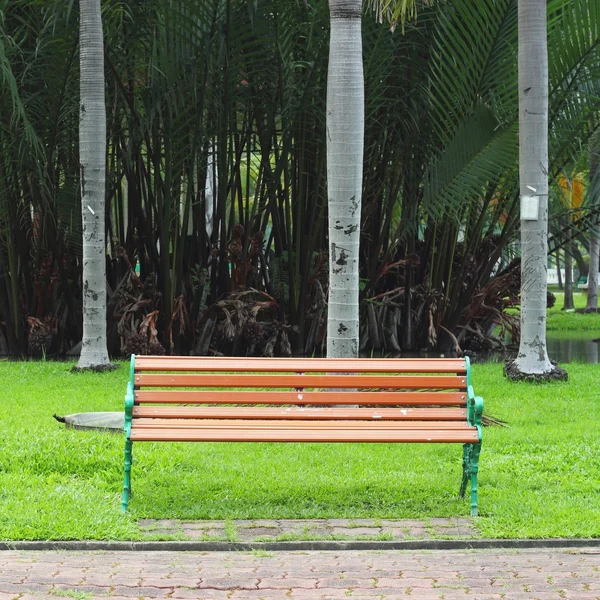 Bench in the park on daytime — Stock Photo, Image