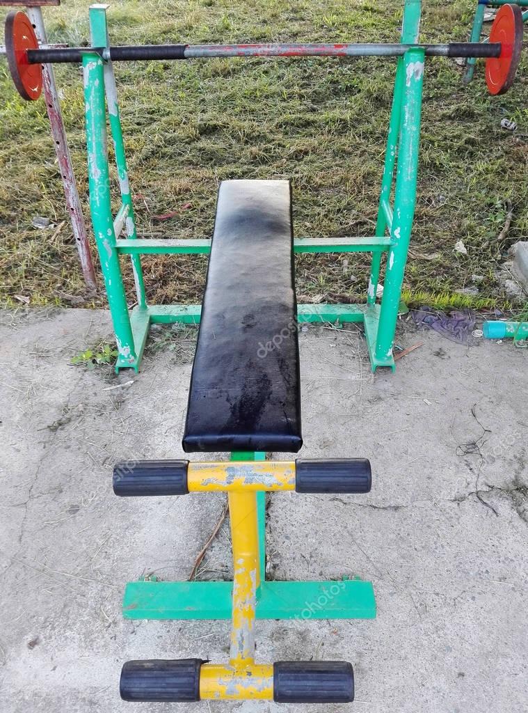 Old exercise equipment in public park — Stock Photo © Gap 129021864