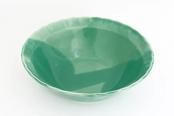 Empty green bowl — Stock Photo, Image