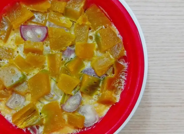 Arroz com abóbora em uma tigela — Fotografia de Stock