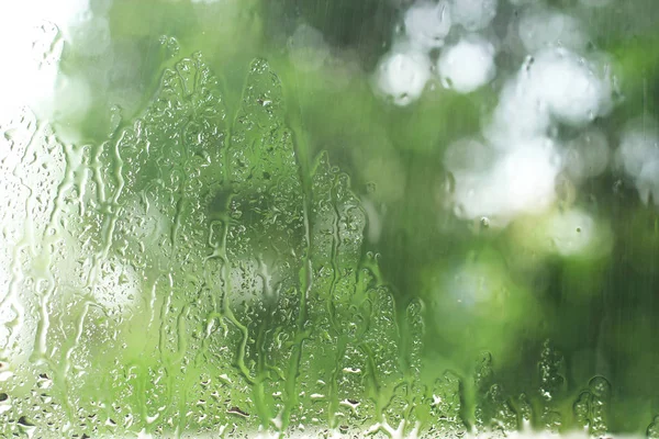 Regentropfen auf Fenster — Stockfoto