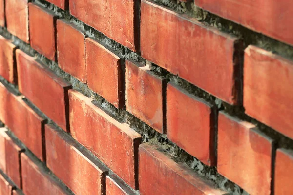 Textura de pared de ladrillo rojo — Foto de Stock