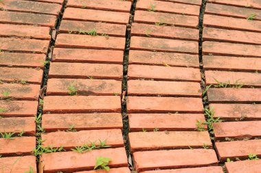 Kırmızı tuğla duvar dokusu grunge arkaplanı