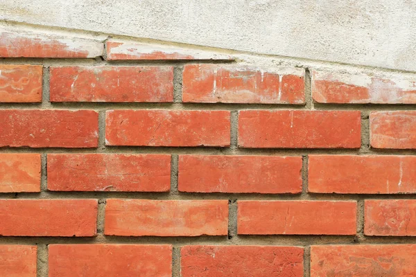 Rode baksteen muur textuur grunge achtergrond — Stockfoto