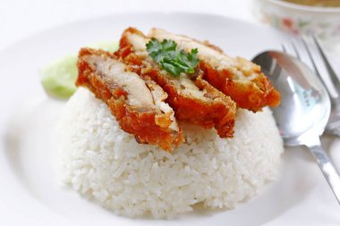 Tay gurme kızarmış tavuk pilav ile