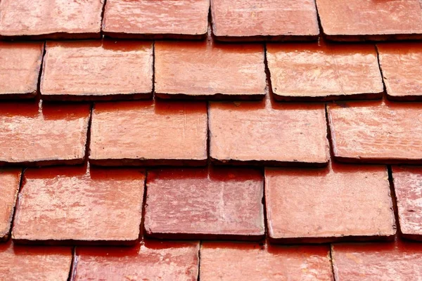 Detalhe textura do telhado vermelho — Fotografia de Stock