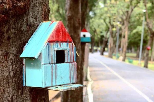 Colorful bird house — Stock Photo, Image