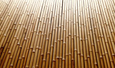 doğal bambu çit doku arka plan