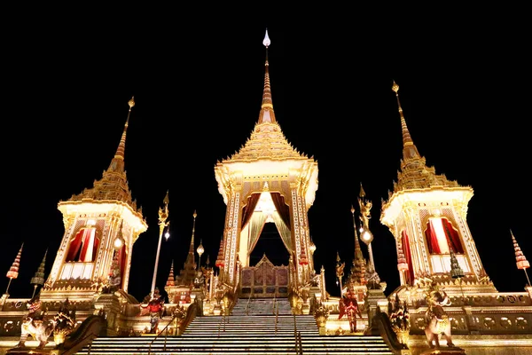 The Royal Crematorium for HM King Bhumibol Adulyadej at Sanam Luang prepared to be used as The royal funeral — Stock Photo, Image