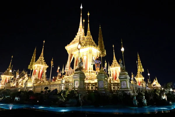 The Royal Crematorium for HM King Bhumibol Adulyadej at Sanam Luang prepared to be used as The royal funeral — Stock Photo, Image