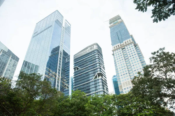 Moderne Bürogebäude Zentrum Von Singapur lizenzfreie Stockbilder