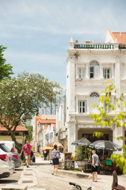 Singapur 'da geleneksel sömürge caddesi