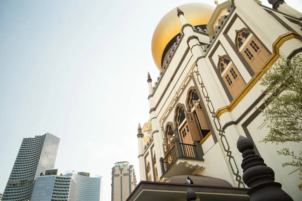 Berühmte Sultan Moschee Bugis Singapur — Stockfoto