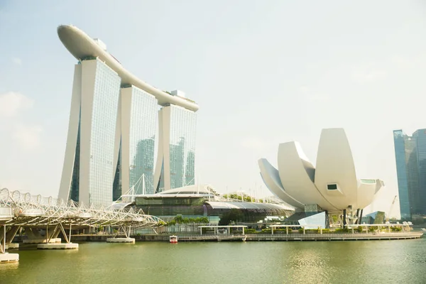 Marina Bay Berühmter Blick Singapur — Stockfoto