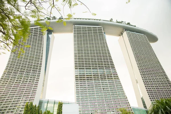 Stavební Zatáčka Marina Bay Sands Singapuru — Stock fotografie