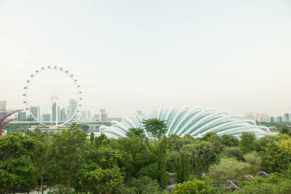 Gardens Bay Skyline Singapur Stockbild