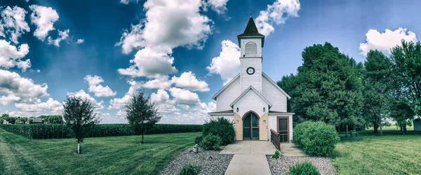 Old Country Church Cornfields — Stock Photo, Image