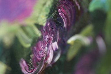 Micro photograph of paint on canvas