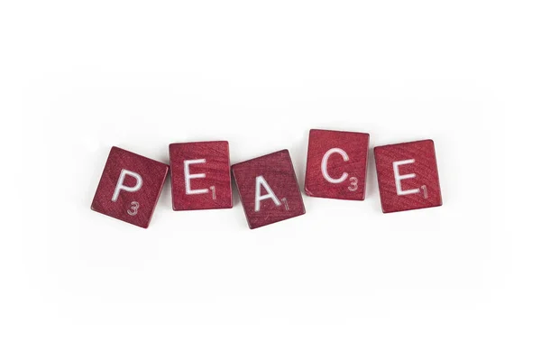 Wooden game tiles, peace