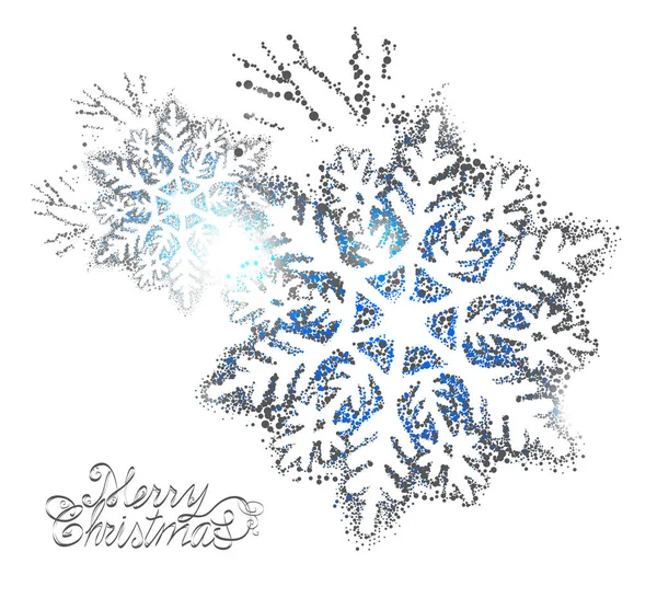 Flocon de neige brillant abstrait — Image vectorielle