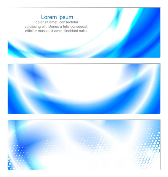 Abstract blauw banners golven — Stockvector