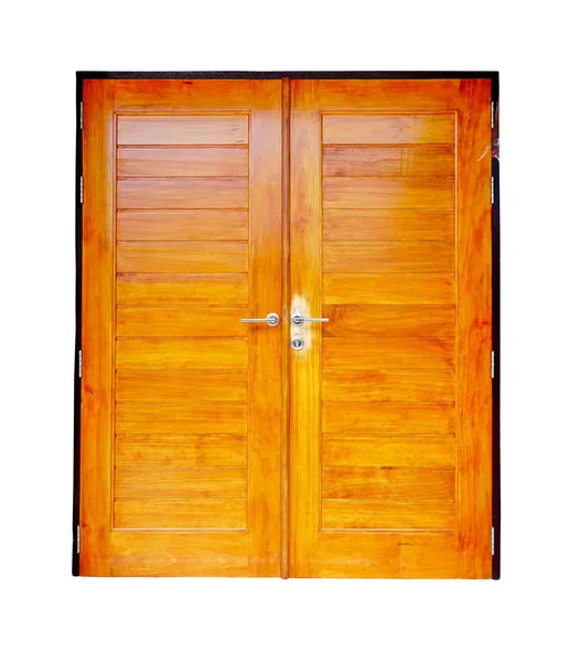 Porta de madeira marrom — Fotografia de Stock
