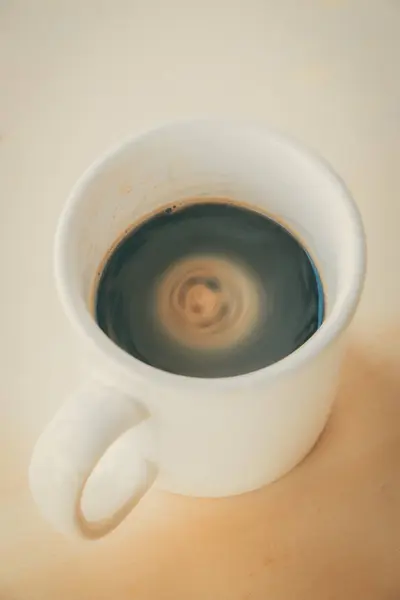 Espressokaffee von oben — Stockfoto