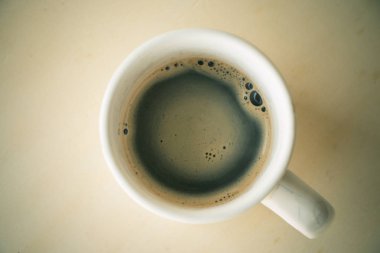 Espresso kahve Üstten Görünüm 