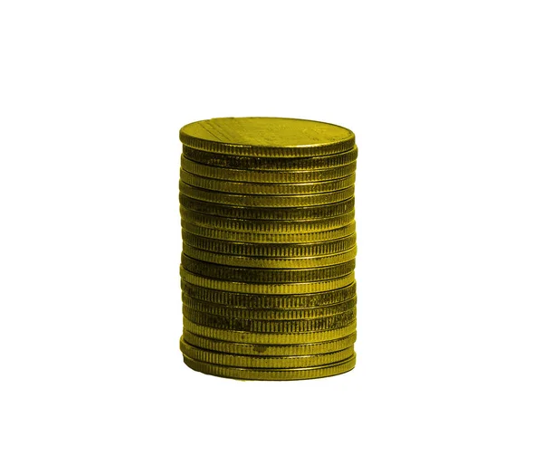 Goldmünzen stapeln — Stockfoto