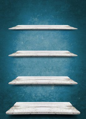 Eski rustik kitap raf iç