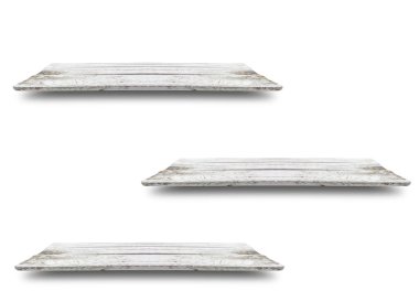 Gölge ile yumuşak eski Beyaz ahşap raf