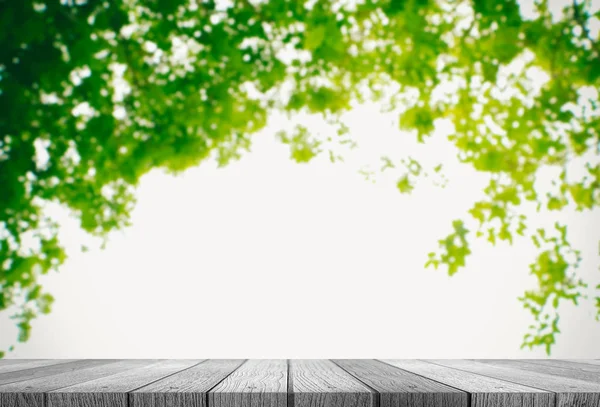 Närbild av grunge rustika grön trä bordsskiva grunt Inst för fältet — Stockfoto