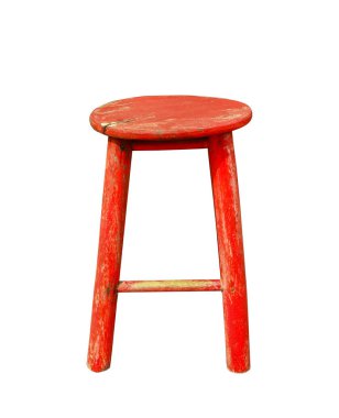 kırmızı ahşap sandalye 