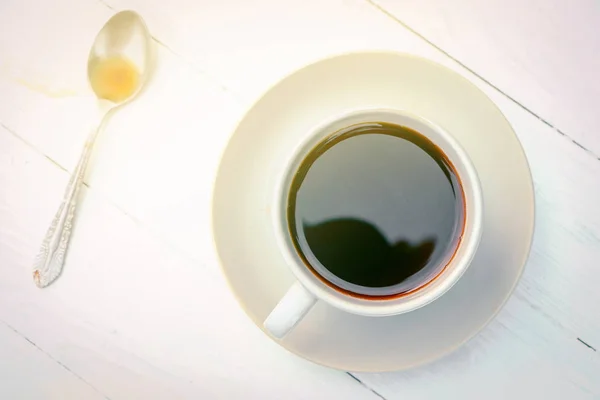 Una taza de café con frijoles — Foto de Stock